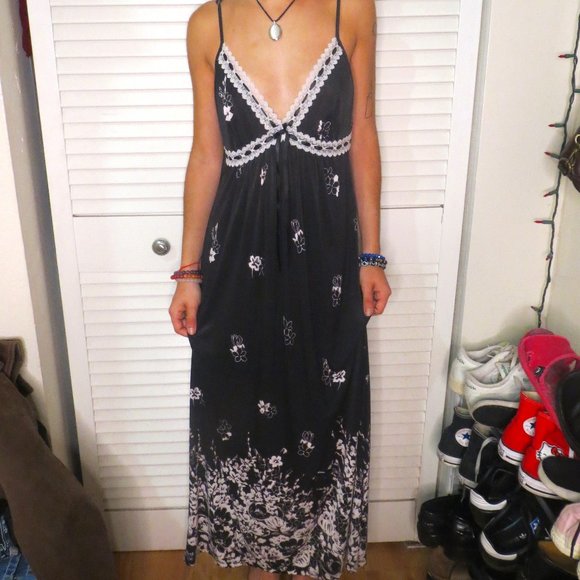 Vintage 90s Studio Donatella Floral long dress size Small - Picture 1 of 7